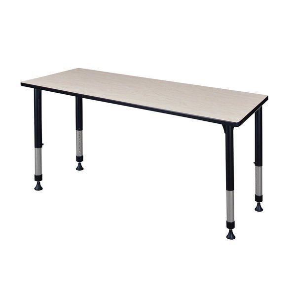 Rectangle Tables > Height Adjustable > Rectangular Classroom Tables, 60 X 24 X 23-34, Maple, KEE, Mfr# MT6024PLAPBK